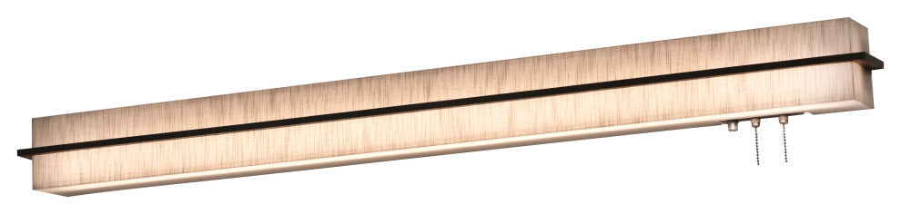 Apex 50" LED Overbed Wall Light, Weathered Gray, Jute Shade