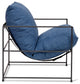 Trent Accent Chair, Washed Navy