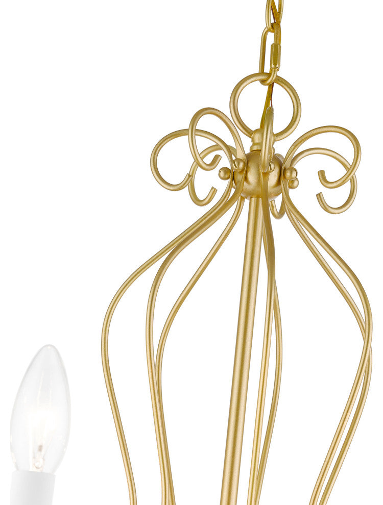Livex Lighting 7 Light Soft Gold Chandelier