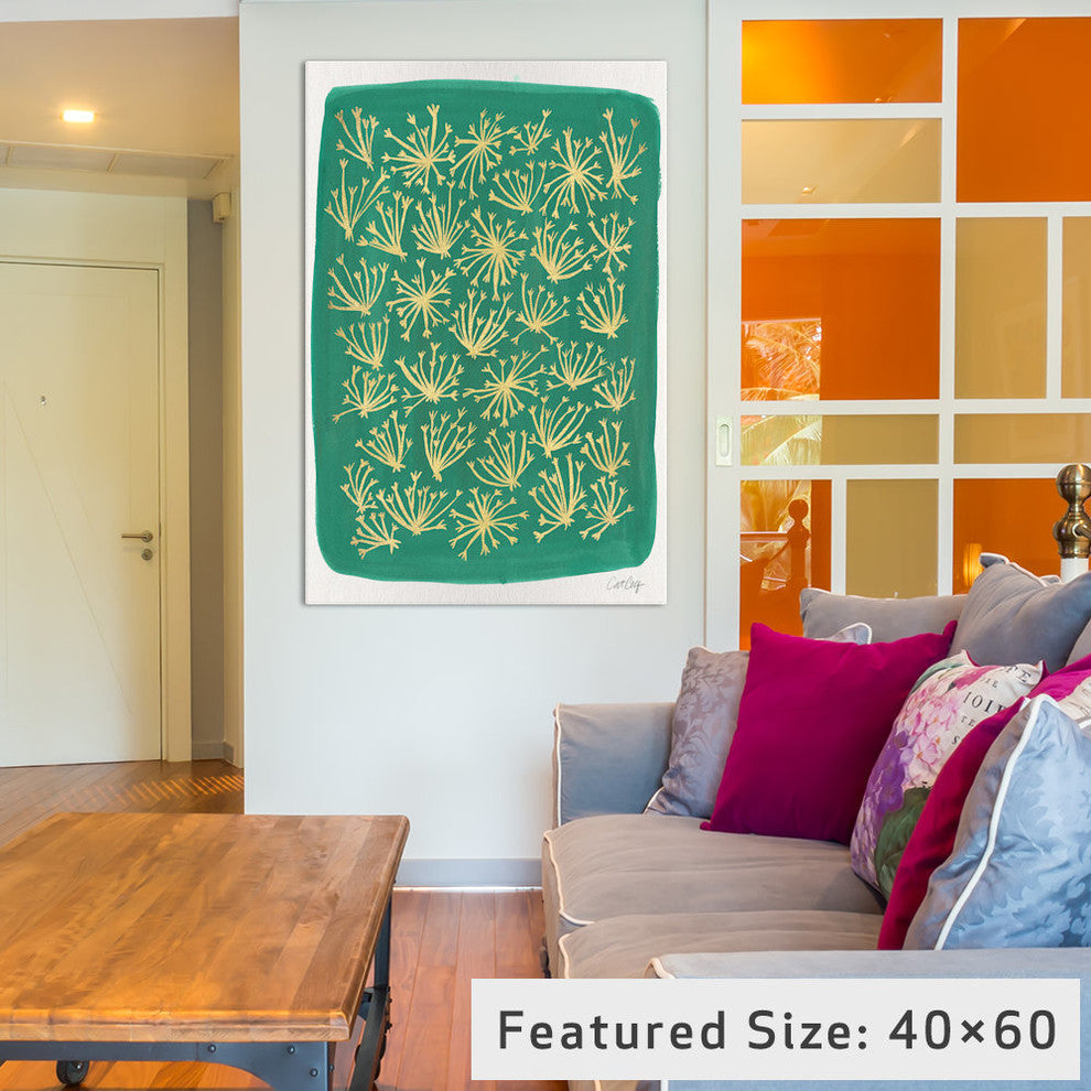 "Green Queen Anne Lace Artprint" by Cat Coquillette, 40x26x1.5