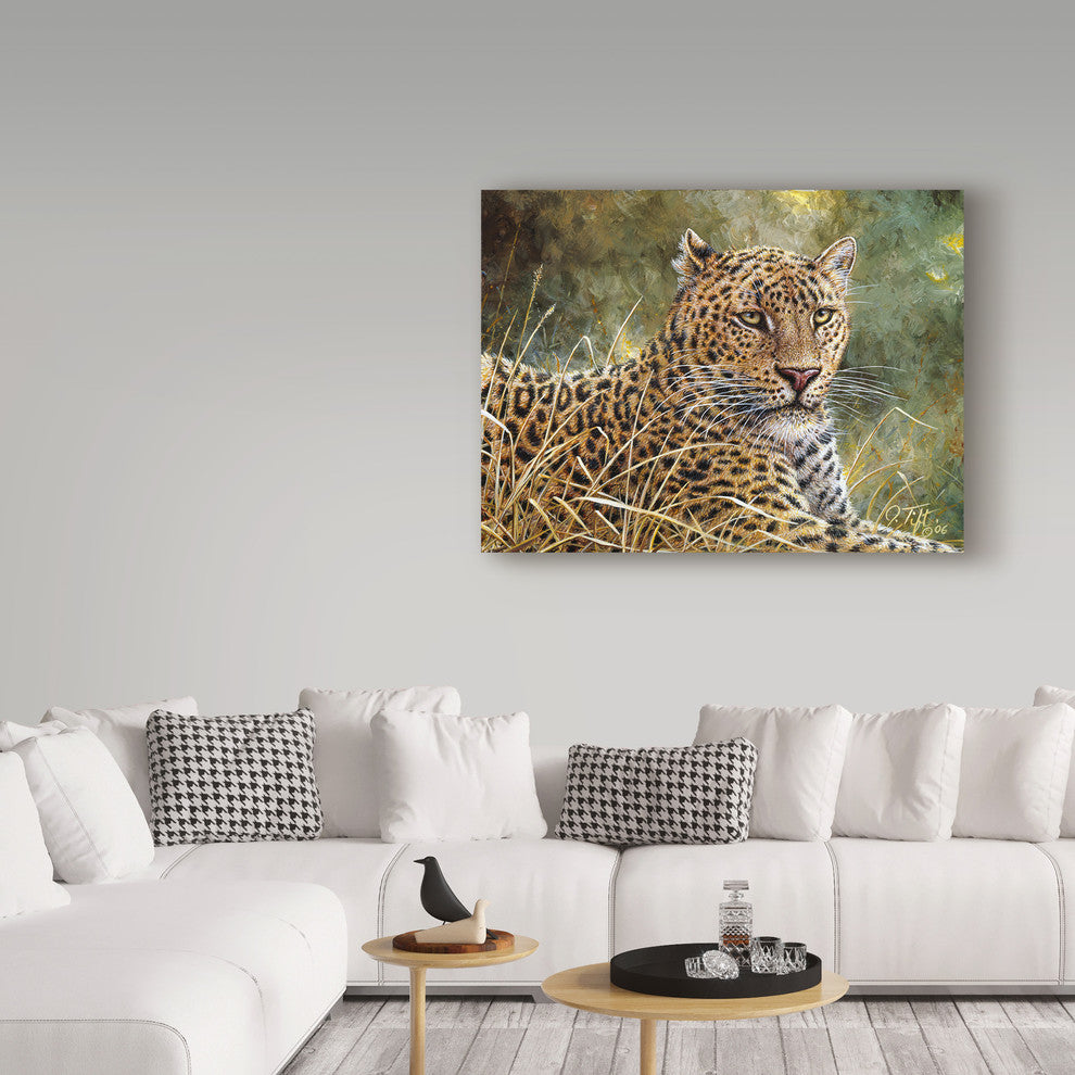 Jeff Tift 'Leopard Portrait' Canvas Art, 19"x14"