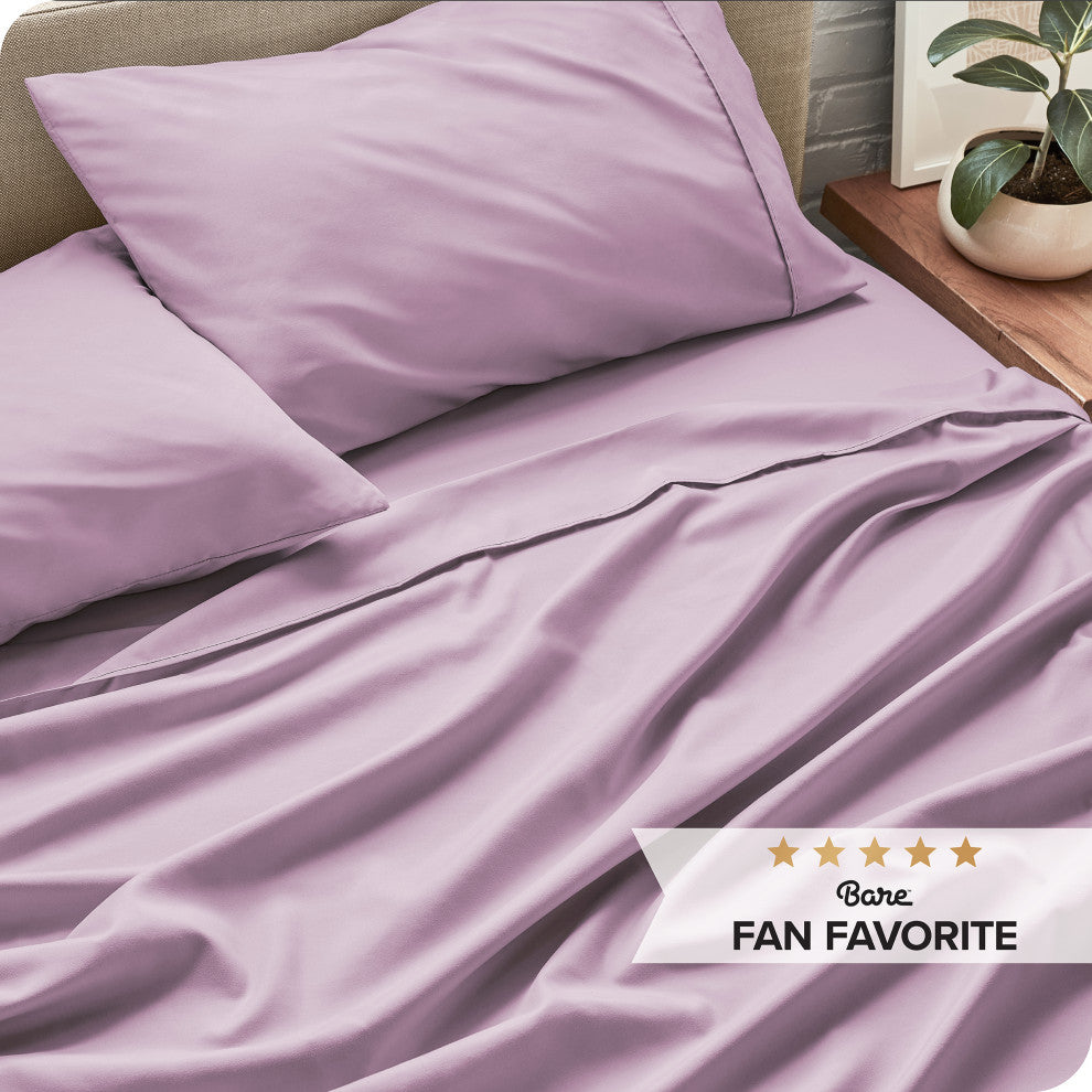 Bare Home 1800 Microfiber Sheet Set, Lavender, California King