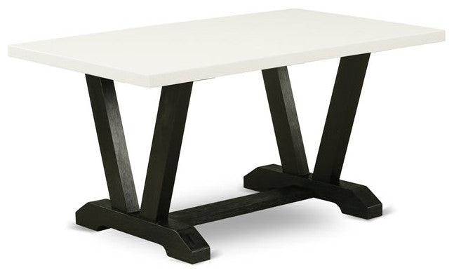 5-Piece Dinette Set, 4 Chairs and Table, Black