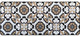 Carmen Printed Kitchen Runner Mat 47" x 20" White and Beige Tile Design