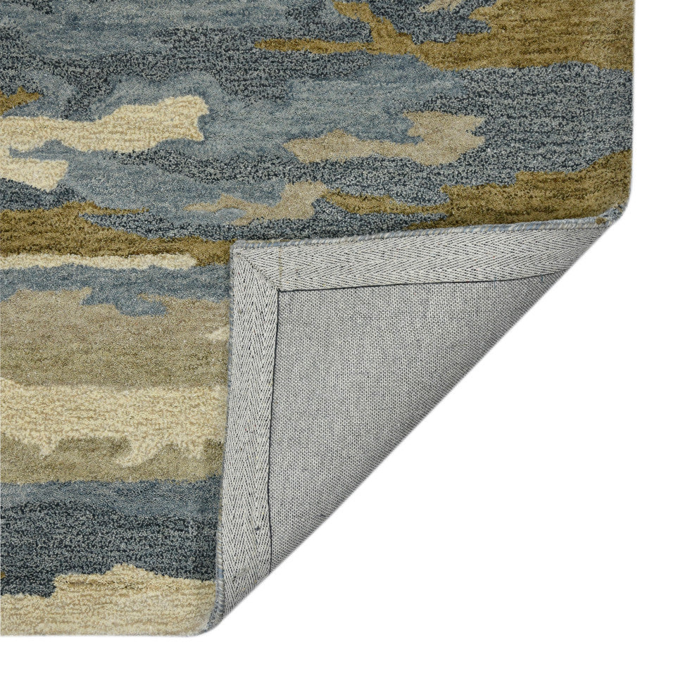 Abstract Gunter Area Rug, Water Blue, 8' x 10', Abstract