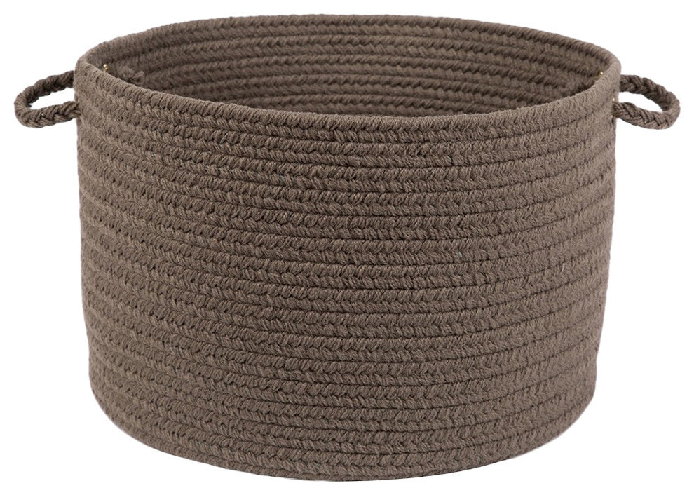 Rhody Rug Wear Ever Dark Taupe Poly 18"X12" Basket