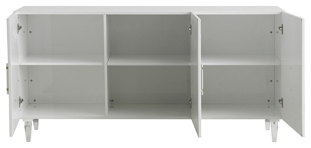 Famke White Lacquer Buffet - White