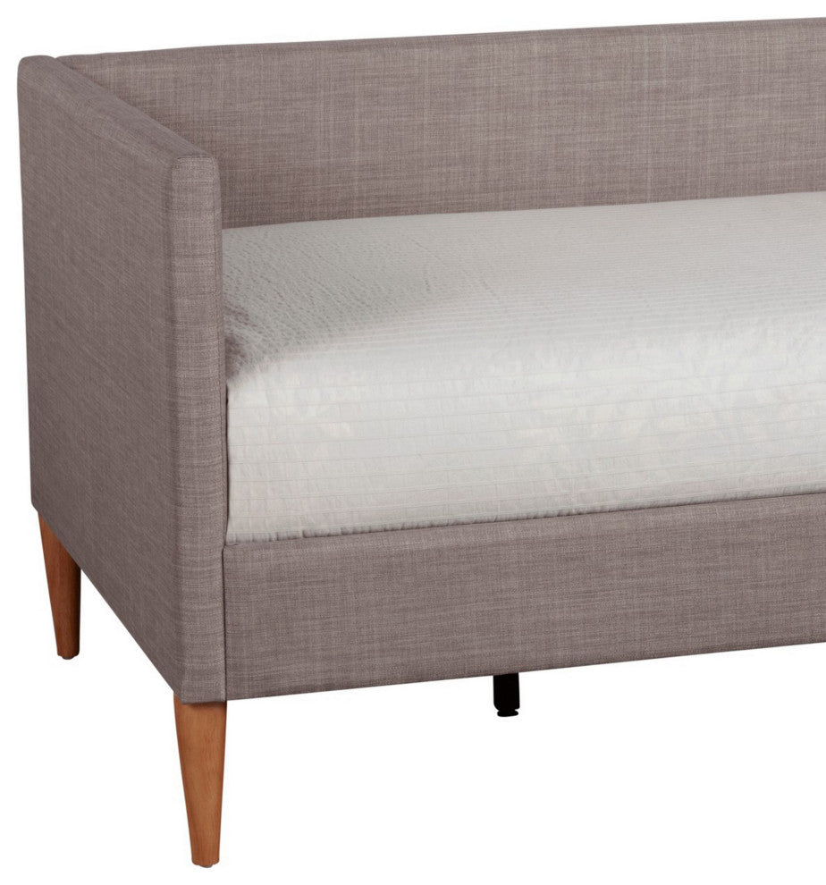 Benzara BM261847 Daybed With Wooden Frame and Fabric Upholstery, Dark Gray