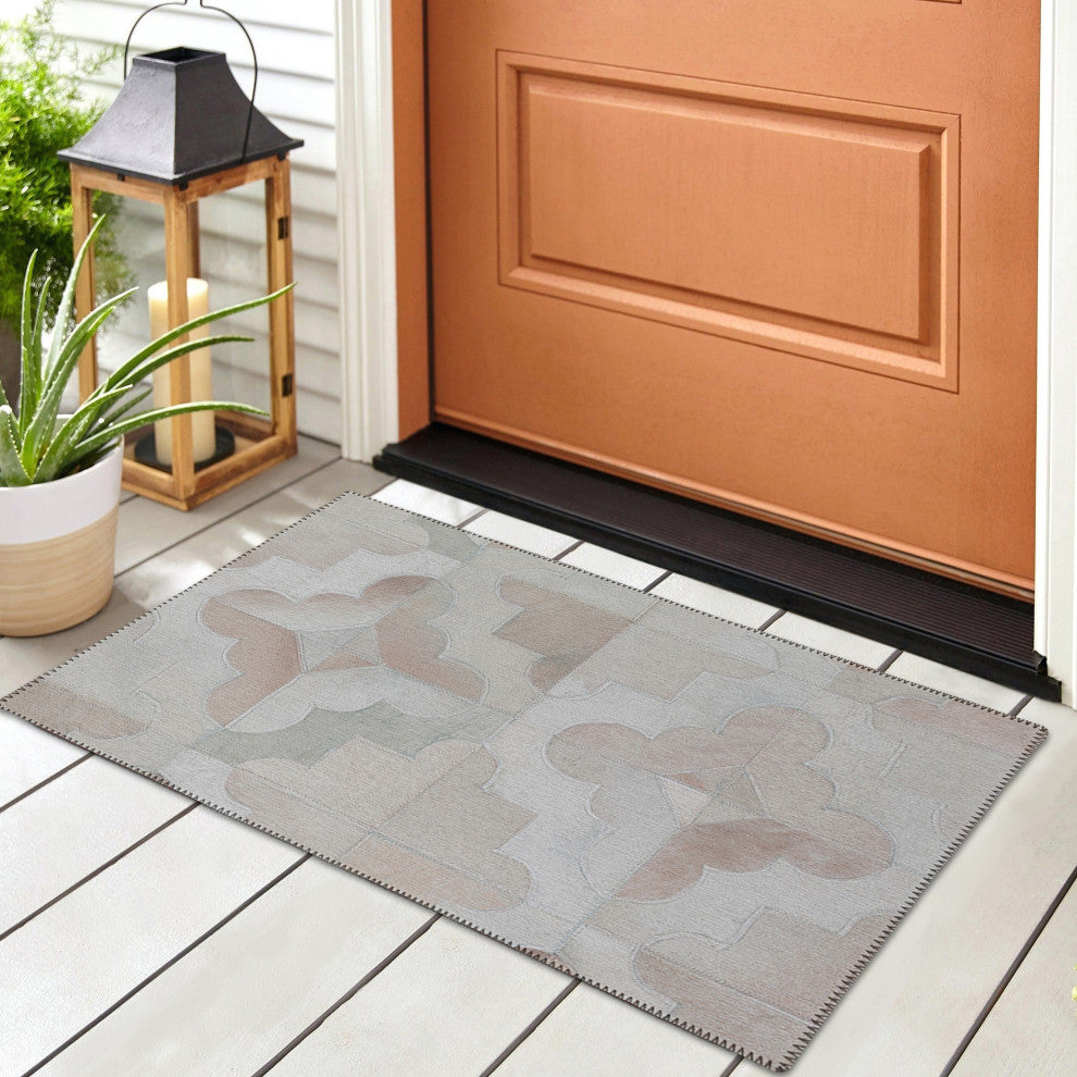 Indoor/Outdoor Stetson SS8 Linen Machine Washable 1'8" x 2'6" Rug