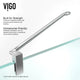 VIGO Monteray 34"D x 34"W x 73"H Frameless Hinged Shower Enclosure, Chrome, Without Base