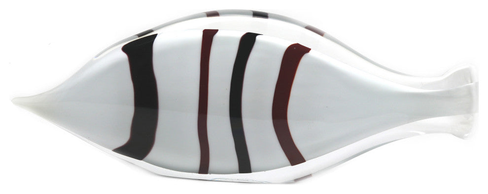 Murano Glass Tropical Fish, Red, Black