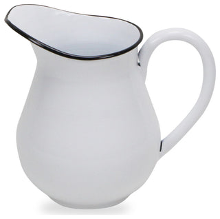 Lacquered White Pitcher Decor