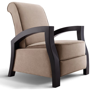 Artiva USA Wood Java Black Premium Brown Microvelvet Recliner