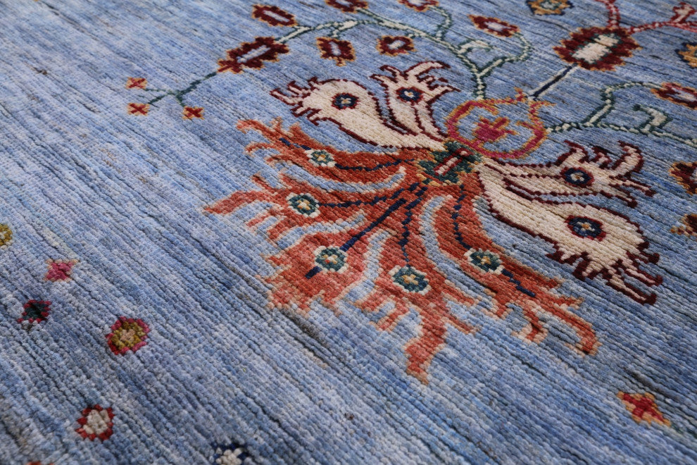6' 11" X 9' 7" Handmade Tribal Persian Gabbeh Wool Rug Q7561