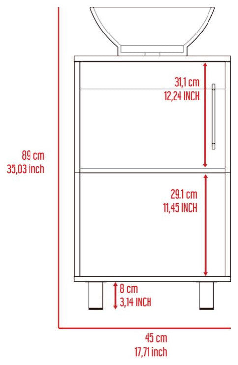 Malibu Single Bathroom, White