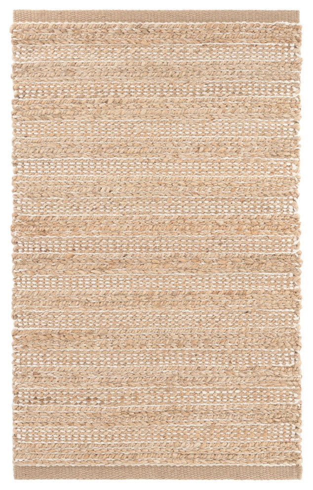 Dash & Albert Simba Ivory Handwoven Jute Rug, Ivory, 3' x 5'