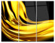 "Yellow Gold Texture Pattern" Digital Metal Wall Art, 3 Panels, 36"x28"