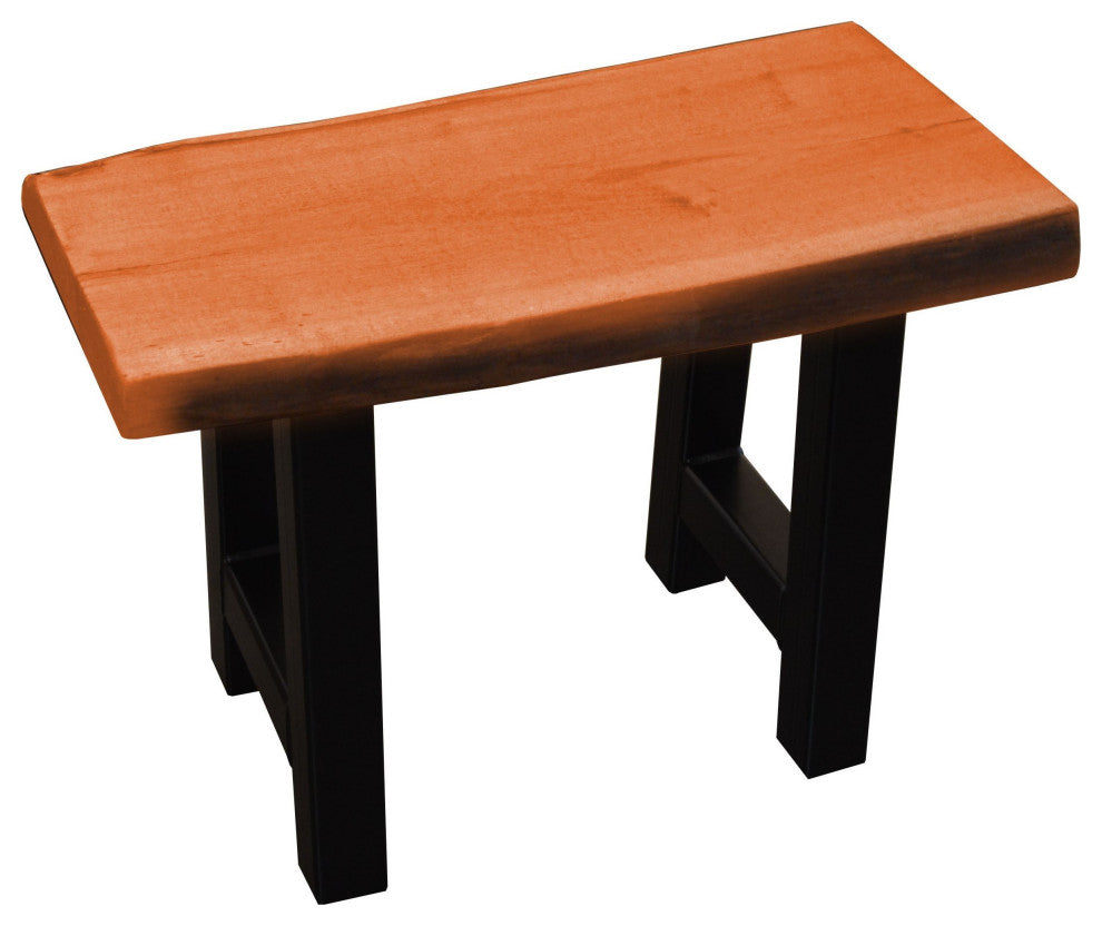 Live Edge Locust Ridgemont Bench, Cedar Stain, 2 Foot