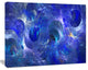 Clear Blue Fractal Glass Texture, Abstract Canvas Art Print, 40x30