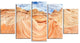 "Waves of Natural Wonder" Landscape Canvas Photo Print, 5 Panels, 60"x32"