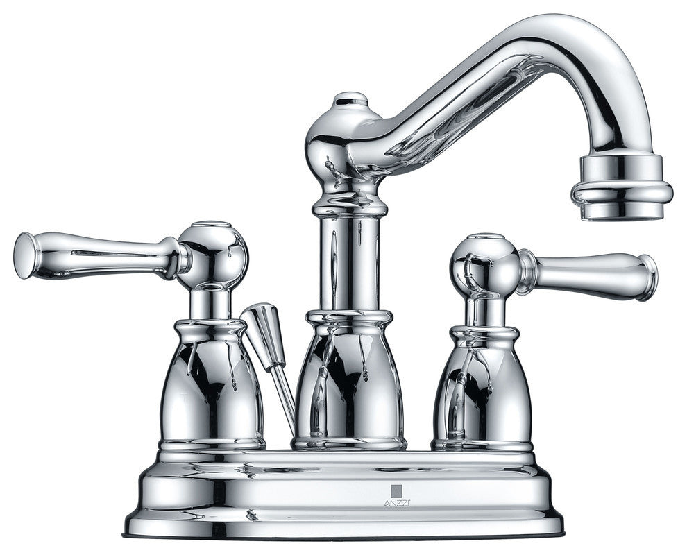 ANZZI Edge Series 4 in. Centerset 2-Handle Mid-Arc Bathroom Faucet