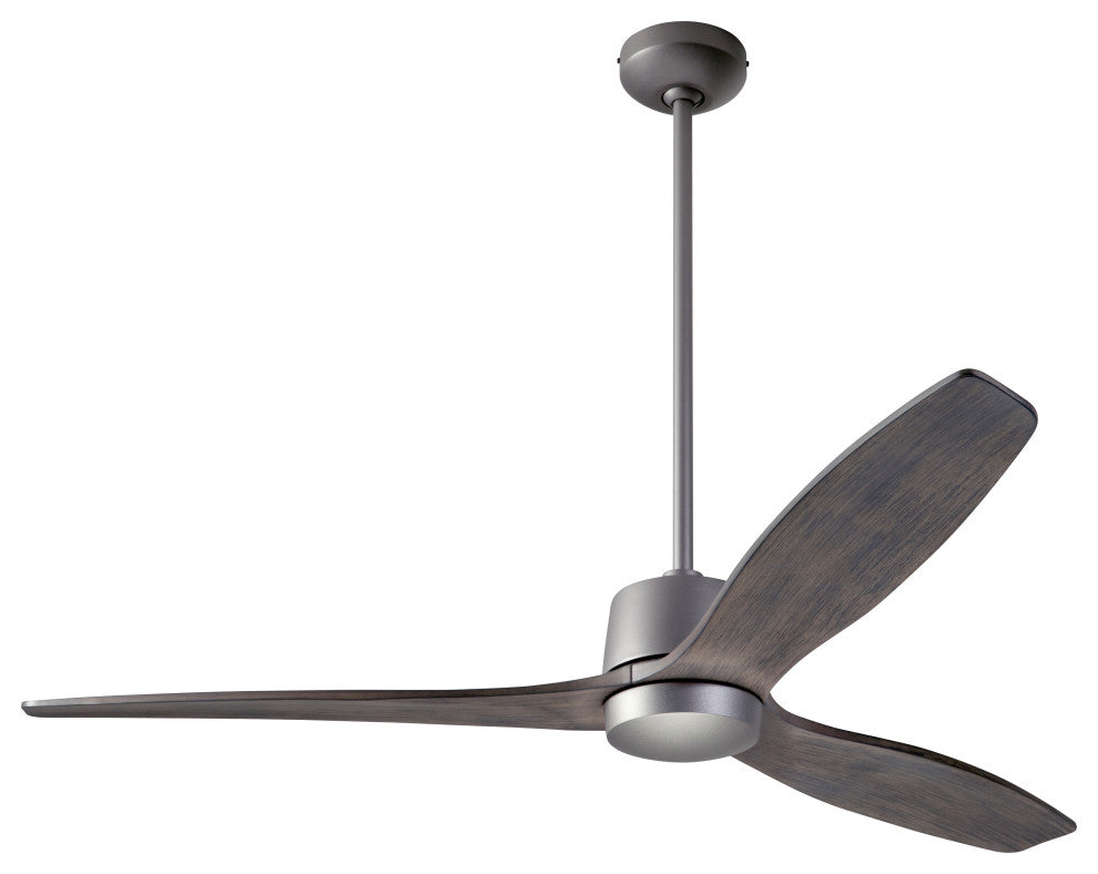 Arbor Fan, Graphite, 54" Graywash Blades, No Light, Wall Control