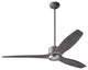 Arbor Fan, Graphite, 54" Graywash Blades, No Light, Wall Control