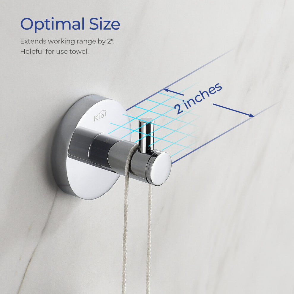 Circular Bathroom Robe Hook KBA1401, Chrome