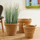 Set of 3 Woven Sea Grass Storage Baskets Tapered 18 16 14 in Natural Spa Towel
