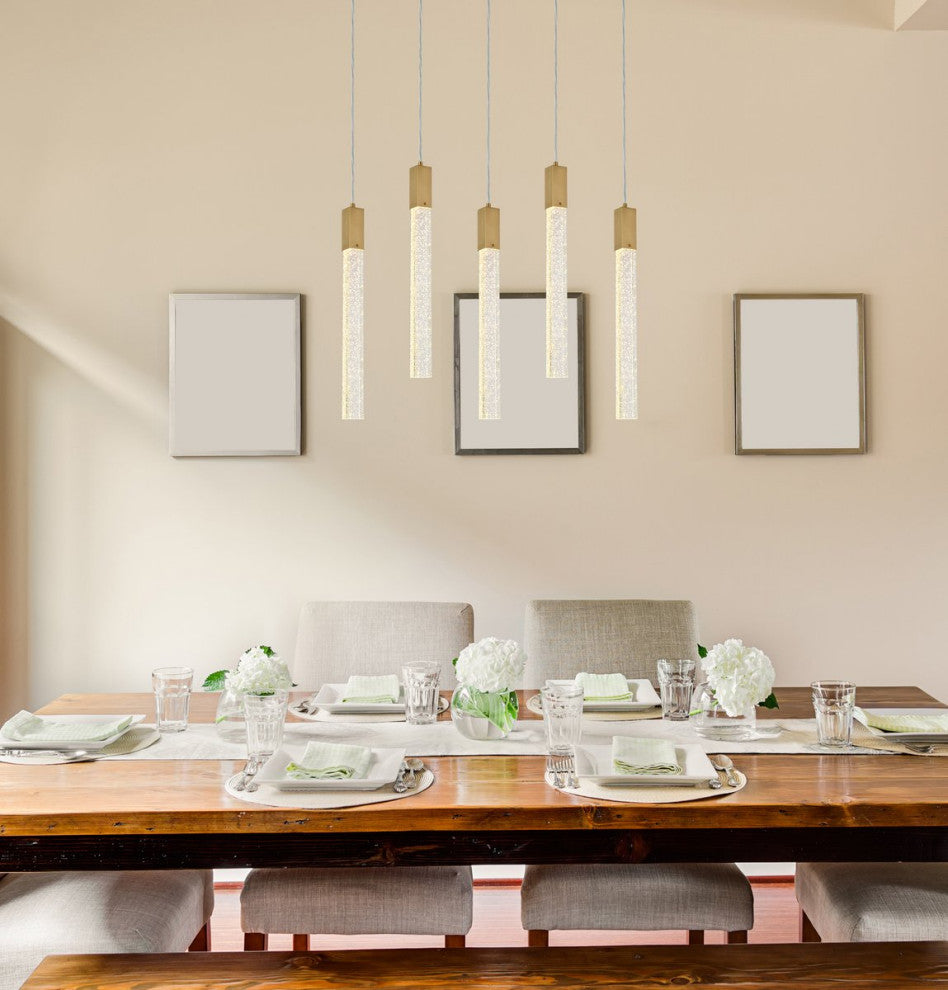 Wade 5-Light Pendant, Satin Gold