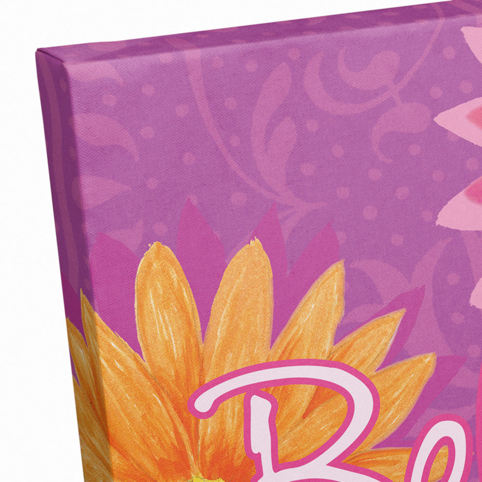 Believe Flowers 12x12 Canvas Wall Art