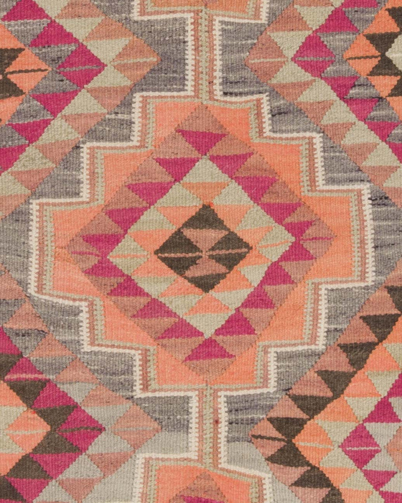 Vintage Turkish Kilim Runner 3' 1" x 11' 10", 37 in. x 142 in.
