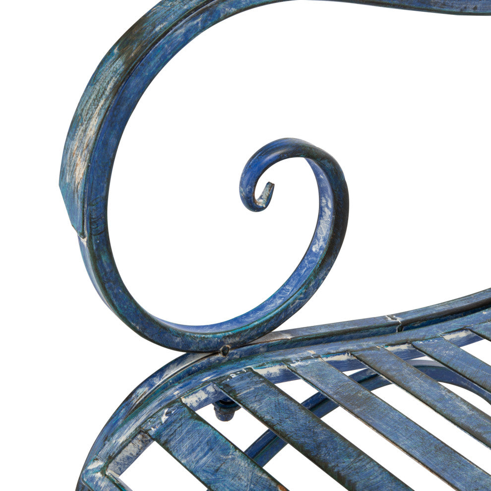 Safavieh Ressi Outdoor Rock Bench, Antique Blue