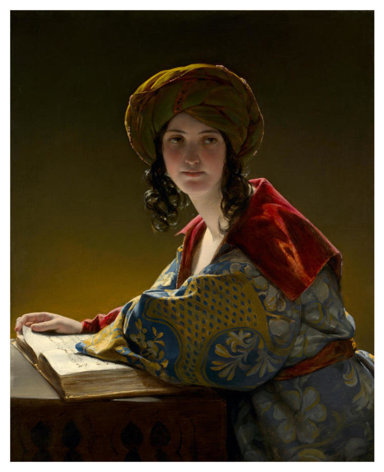 "The Young Eastern Woman, 1838" Paper Print by Friedrich Amerling, 26"x32"