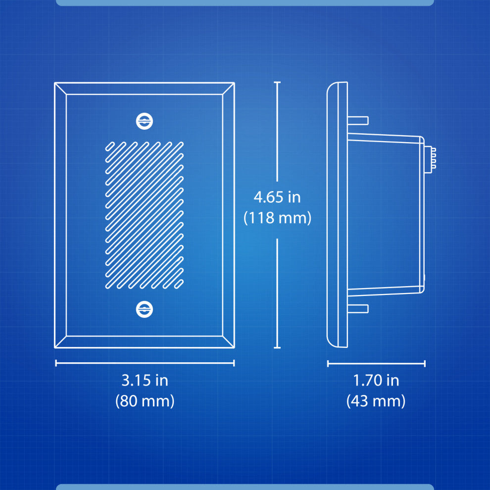 Single-Gang Electronic Door Chime Kit, Architectural Bronze Stucco Button
