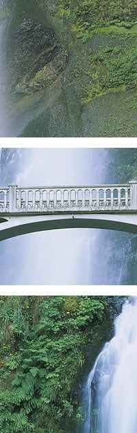 "Multnomah Falls OR" Canvas Art, 12"x36"x1.25"