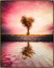 30x38 Here and Elsewhere VI, Framed Artwork, Gold