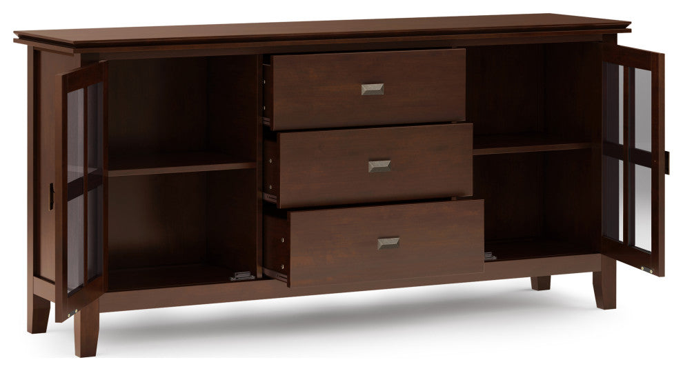Artisan SOLID WOOD Large Sideboard Buffet in Russet Brown