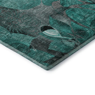Premium Machine Washable Mayfield AMF558 Teal 1'8" x 2'6" Rug