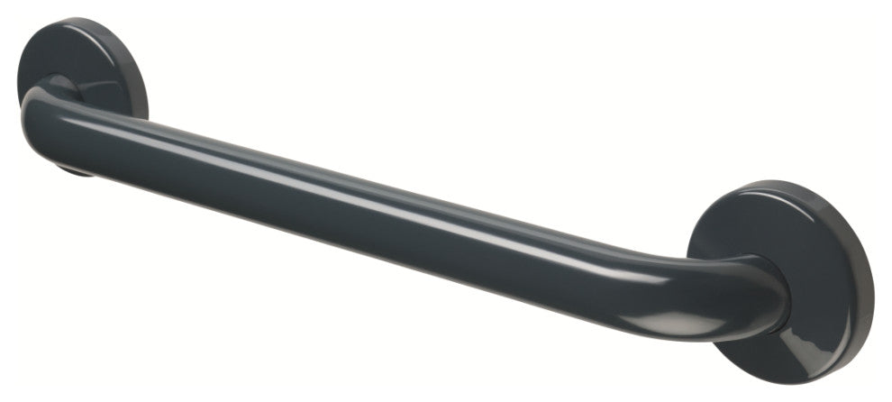 12 Inch Grab Bar With Safety Grip, Wall Mount Coated Grab Bar, Dark Gray