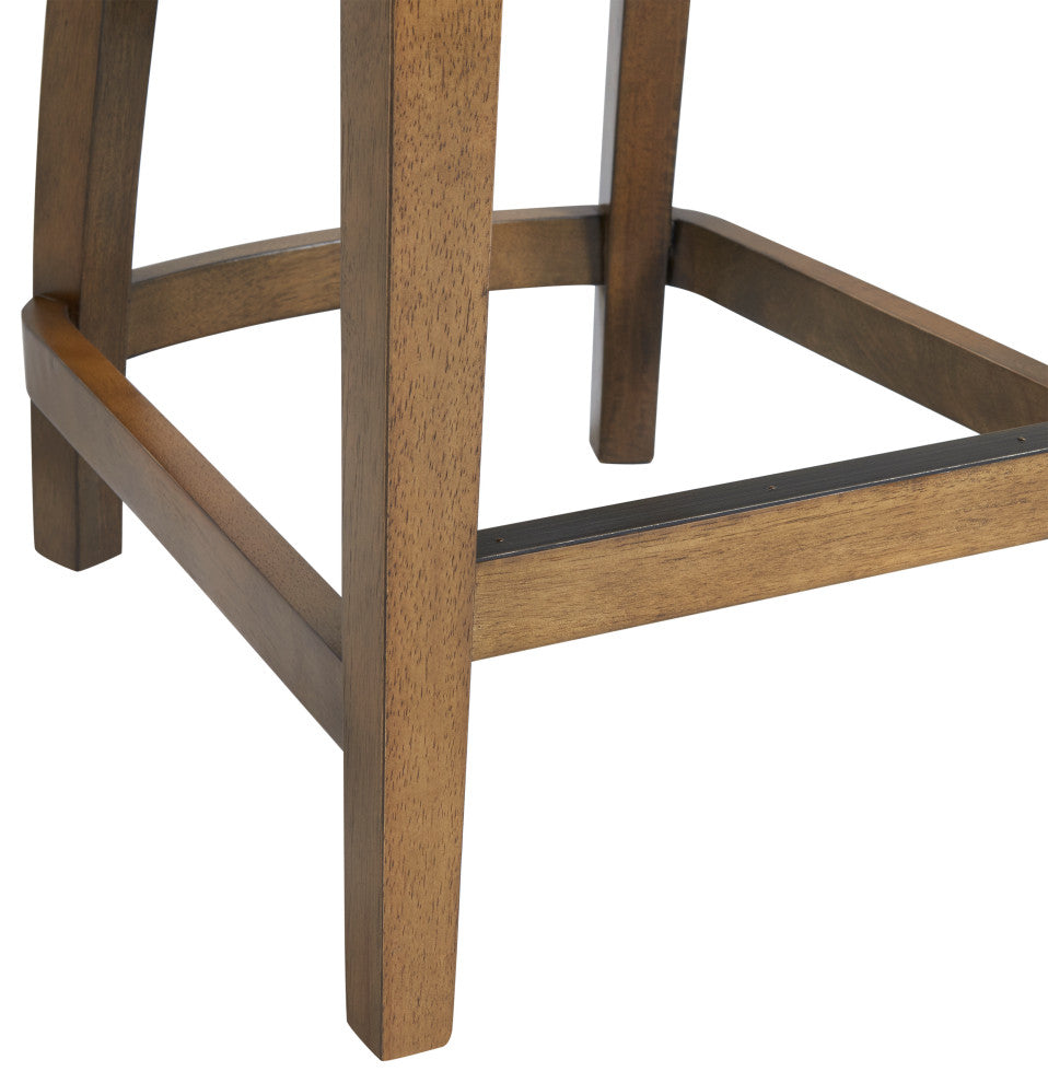 Ellie Bar Stool With Back, Brown, Counter Height