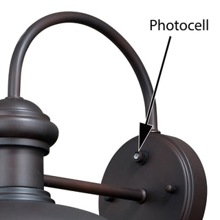 Franklin 13" Outdoor Wall Light Oil Burnished Bronze and Light Gold