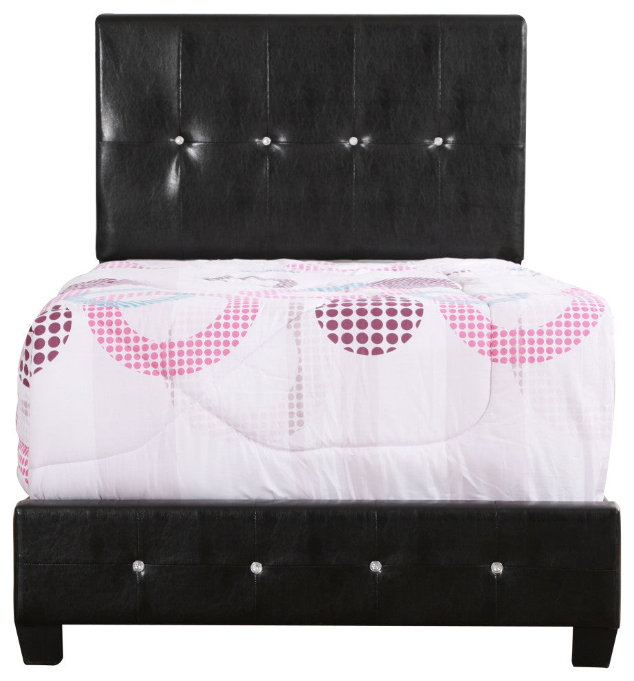 Bed, Black, Twin