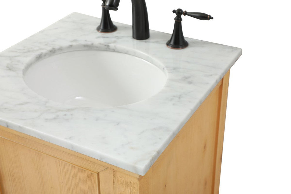 Matilda 19" Transitional Natural Wood-Light Bathroom Vanity