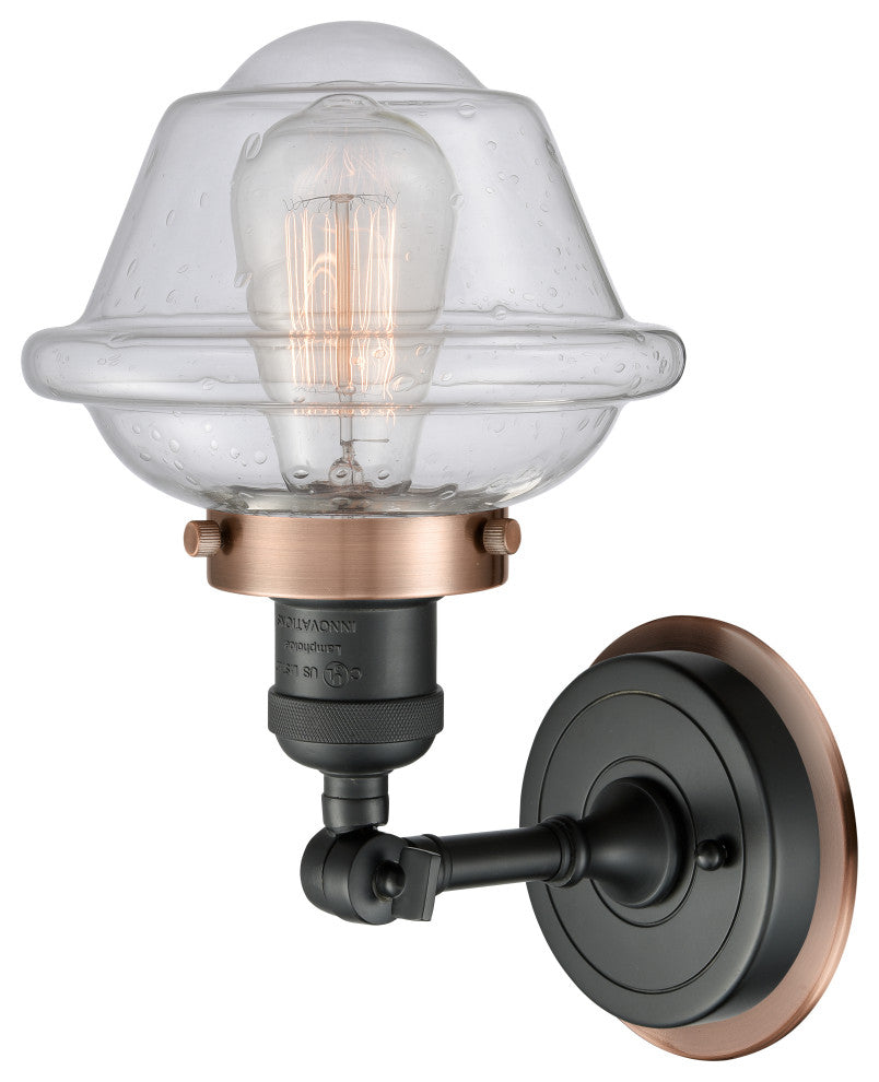 INNOVATIONS LIGHTING 203BK-BPAC-HRAC-G534 1 Light Mixed Metals Sconce