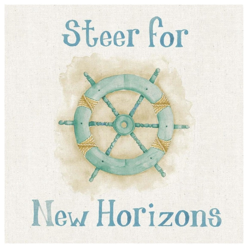 "New Horizons I Words" Digital Paper Print by Elyse DeNeige, 38"x38"