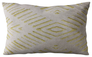 Plutus Yellow Hypno Abstract Luxury Throw Pillow, 20"x36"