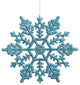Vickerman 8" Glitter Snowflake, Set of 12, Turquoise