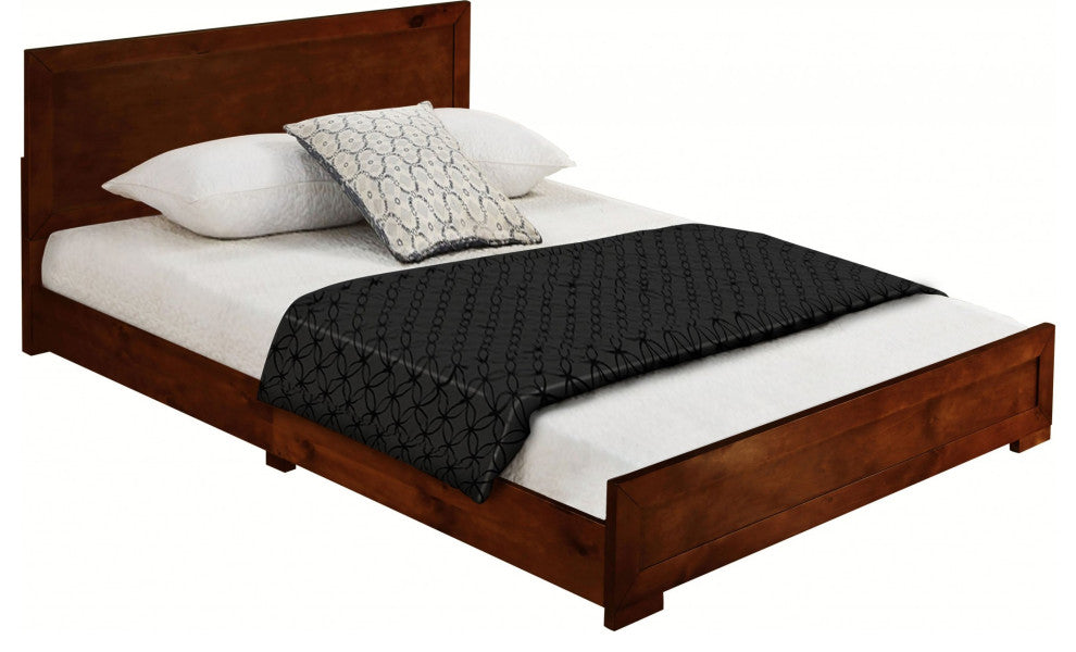 Walnut Wood Twin Platform Bed