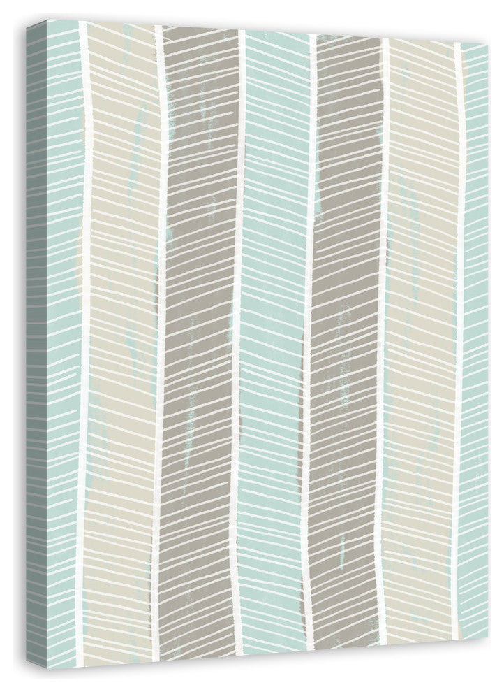 "Chevon Stripe Contemporary" Canvas Wall Art, 30"x40"